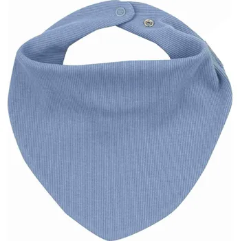 Bryndák MUFFIN MODE Žebrovaný dvouvrstvý slintáček GOTS, RIB POWDER BLUE