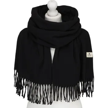 Dámský oboustranný polyesterový šátek v černé barvě - Peterson