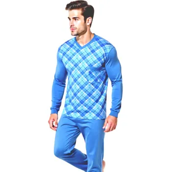 Pánské pyžamo Pánské Pyžamo Dlouhé FOLTÝN PD 375 Velikost: 3XL