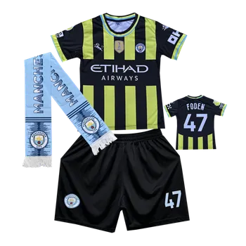 Fotbal Numberoplus Premium dětský fotbalový dres + Fotbalová šála Manchester City FC 30784 - Phil Foden 47 Velikost: 9-let.(vel.128)
