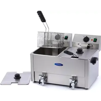 fritéza Maxima Fritéza 2 x 8 l s vypouštěcím kohoutkem - dvojitý koš | 09300416