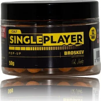 Boilies SINGLEPLAYER Pop-up Boilies Broskev 50g 12 mm
