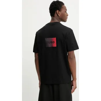 Pánská móda Bavlněné tričko HUGO Danoto 50553144 černá 99X, vel. XXL