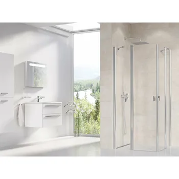 RAVAK Sprchový kout Ravak Chrome CRV2/CRV2 110x110 rohový, lesk/transparent 1QVD0C00Z1;1QVD0C00Z1