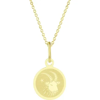 Náhrdelník GEMMAX "" Zlatý řetízek se znamením Kozoroh – zlatý šperk ryzosti 585/1000 v Dárkovém balení s Certifikátem GUSYN-35781-12491