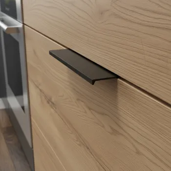 Nábytkové kování Interex Úchytka na hranu RIOS / Černá matná 32 mm