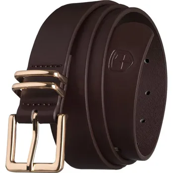 Opasek Hnědý tenký dámský pásek z ekologické kůže - Peterson (110)