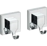 WENKO Háček 2 ks BEZ VRTÁNÍ VacuumLoc QUADRO chromový 7x6x5 cm