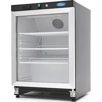 Lednice Maxima Lednice - 200 l - černá - se skleněnými dveřmi | 09405008