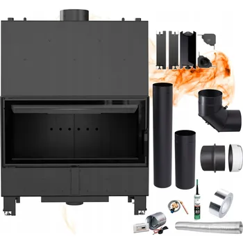 Krbová vložka KRB S VODNÍ VLOŽKOU KRATKI LUCY 20 kW ČERNÝ – SADA PRO MONTÁŽ