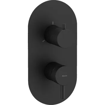 Vodovodní baterie RAVAK Baterie Ravak Espirit ES 068.00 RB F podomítková 3-cestná, bez tělesa, černá mat, X070283 X070283