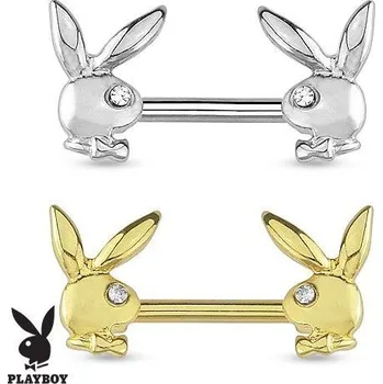 Piercing Zlacený piercing do bradavky Playboy