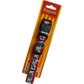 Vodítko pro psa Obojek pro psy červený 25mm x 45-70cm