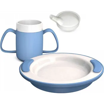 Talíř Ornamin Sada na stravování (světle modrá)