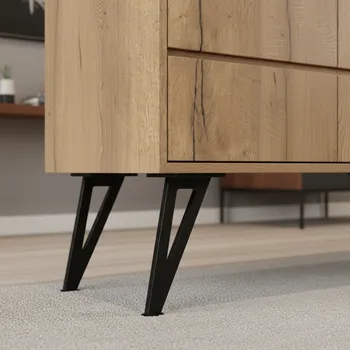 Nábytkové kování Interex design Nábytková noha JAPAN / Černá matná 172 mm