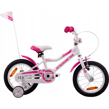 Dětské kolo Dětské kolo INDIANA Roxy Kid 14 palců pro dívku, bílé