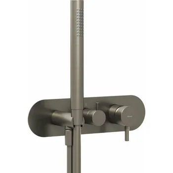 Vodovodní baterie RAVAK Baterie Ravak Espirit ES 068.00 RB D podomítková 3-cestná, bez tělesa, se sprchovým setem, grafit, X070319 X070319