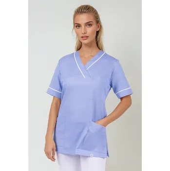 Zdravotnický oděv 2P SERVIS Halena dámská Julia-B Modrá/Bílá XS
