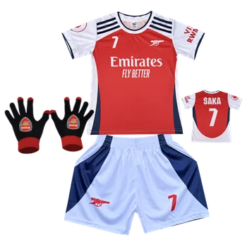 Premium dětský fotbalový dres + fotbalové pletené rukavice Arsenal FC - Bukayo Saka Velikost: 16 let (vel.166-172)
