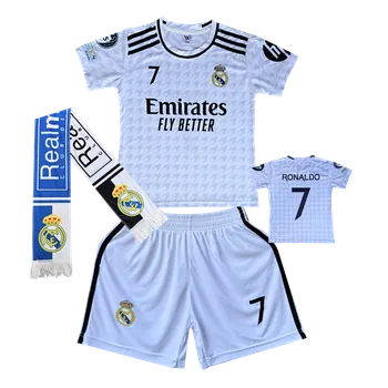 Míčový sport Numberoplus Premium dětský fotbalový dres +Fotbalová šála Real Madrid FC 30787 - Cristiano Ronaldo CR7 Fly Better Velikost: 8-let.(vel.122)
