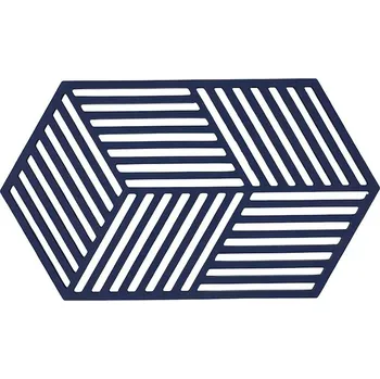 Odkapávač na nádobí Podložka na horké nádobí Zone Denmark Hexagon 24 x 14 cm tmavomodrá barva 36554 59X