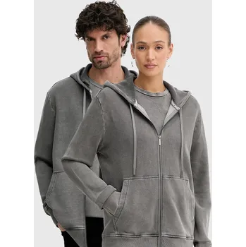 Pánská mikina Bavlněná mikina MICHAEL Michael Kors šedá barva, s kapucí, melanžová, UR552JL5DC 90X, vel. XS