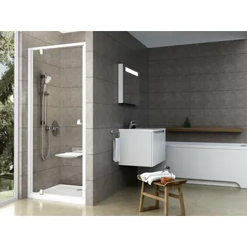 RAVAK Sprchový kout Ravak Pivot PDOP1/PPS 80x80 rohový, bílá/chrom/transparent 03G40100Z1;90G40100Z1