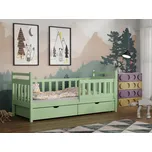 Dětská postel s úložným prostorem Natalia Barva dřeva: Zelená, Rozměry: 80x180