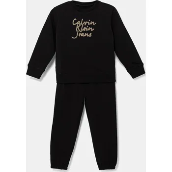Dětská tepláková souprava Calvin Klein Jeans černá barva, IN0IN00288 IN0IN00288.PPYA 99X, vel. 80