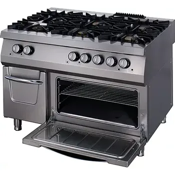 Sporák Maxima Plynový sporák Premium - 6 hořáků - tříplotýnkový - s elektrickou troubou - hloubka 90 cm | 09398507