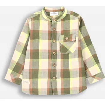 Pánská košile Chlapecká košile s kostkovaným vzorem, košile se stojáčkem a dlouhým rukávem 080 Coccodrillo ZC4