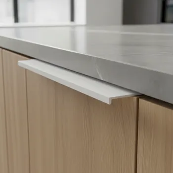 Nábytkové kování Interex design Uchytka na hranu dveří CHANEL / Bílá matná 50 mm