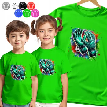 Chlapecké tričko DĚTSKÉ TRIČKO T-SHIRT - FOTBAL - MÍČ V SÍTI PRO CHLAPCE - M