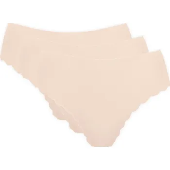 Kalhotky Dámské kalhotky GORTEKS Lucky seamless panties with decorative edge 3-pack BEIGE 38