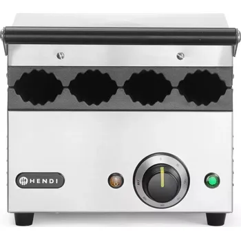 Kuchyňský gril Kontaktní gril na párek v rohlíku a wrapy, HENDI, 220-240V/1800W, 385x285x(H)254mm | 263594