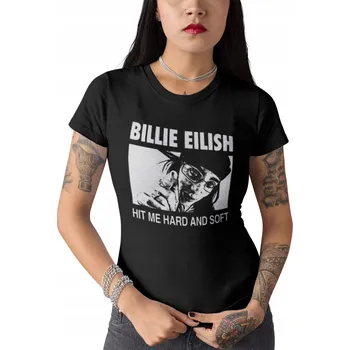 Dámské tričko BILLIE EILISH TRIČKO dámské černé t-shirt HIT ME HARD AND SOFT opium L