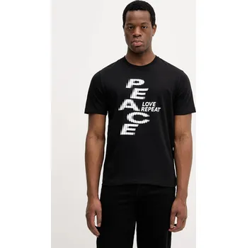 Pánské tričko Bavlněné tričko United Colors of Benetton 3MI5U10BD černá 99X, vel. XXL