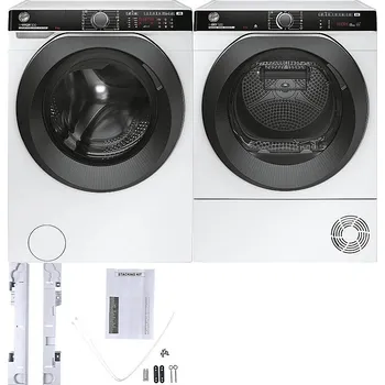 Set domácích spotřebičů Set pračky a sušičky Set Hoover HWP 69AMBC/1-S + Hoover NDPEH9A3TCBEXS-S + mezikus WSK1101/2 STD FM STCK KIT
