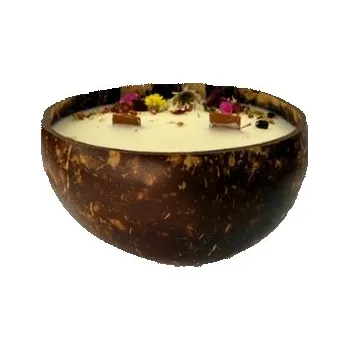 Svíčka Sojová svíčka v kokosové misce - Růže 300 ml