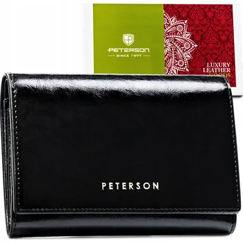 Peněženka Peterson dámská peněženka z pravé kůže, černá
