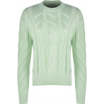 Dámský svetr Guess dámský svetr zelený klasický ke kyčlím velikost XS