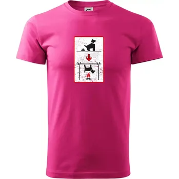 Pánská móda Tričko pro odpůrce sraní na chodníku - Klasické pánské triko vyšší gramáže - M ( Purpurová )