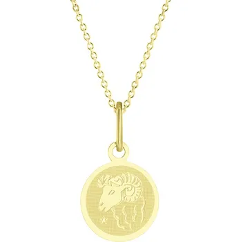 Náhrdelník GEMMAX "" Zlatý řetízek se znamením Beran – zlatý šperk ryzosti 585/1000 v Dárkovém balení s Certifikátem GUSYN-35811-12491