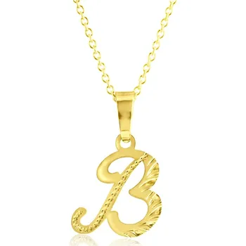 Náhrdelník GEMMAX "" Zlatý řetízek s písmenem B – zlatý šperk ryzosti 585/1000 v Dárkovém balení s Certifikátem GUSYN-56761-12491