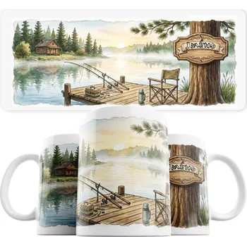 Hrnek pro rybáře se jménem - Bílá