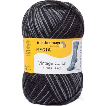 Příze Regia 4-Ply Vintage Black Color 2863 (Ponožková příze Regia 4-Ply Vintage Black Color 2863)