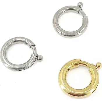 Materiál na výrobu šperku Kruhové zapínání 316 10-18mm - 1ks - 18mm / Nerez SL