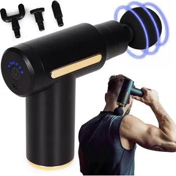 Masážní přístroj MODERNHOME Ruční vibrační masážní pistole se 4 hlavicemi ModernHome