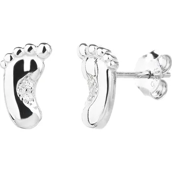 Náušnice Bealio BEALIO 13850 Stříbrné náušnice OTISK NOHY 03-13850-3807