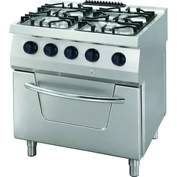 Sporák Maxima Heavy Duty sporák - 4 hořáky - dvojitá jednotka - hloubka 70 cm - 34 kW - plyn včetně trouby | 09396109